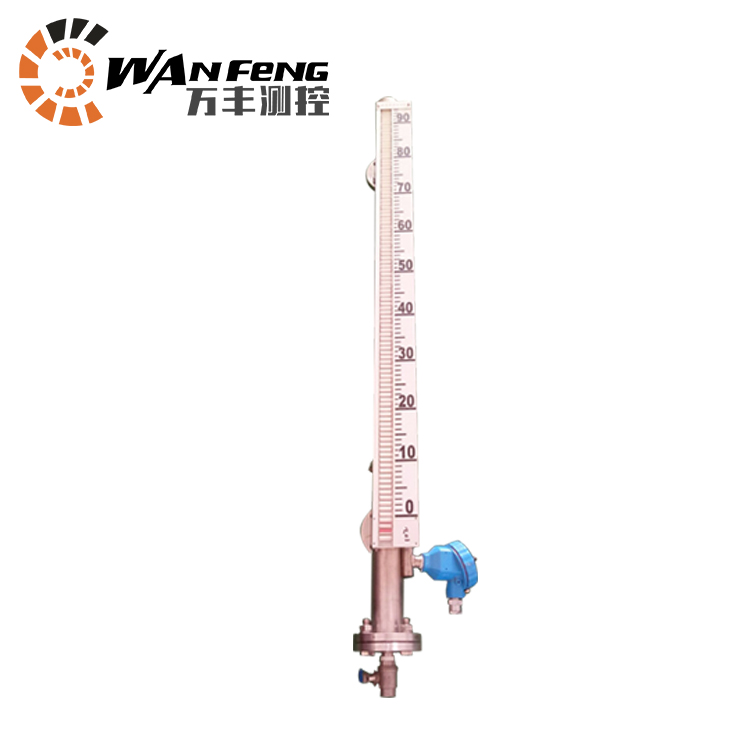 側(cè)裝式磁翻板液位計(jì)，帶遠(yuǎn)傳磁翻板液位計(jì)