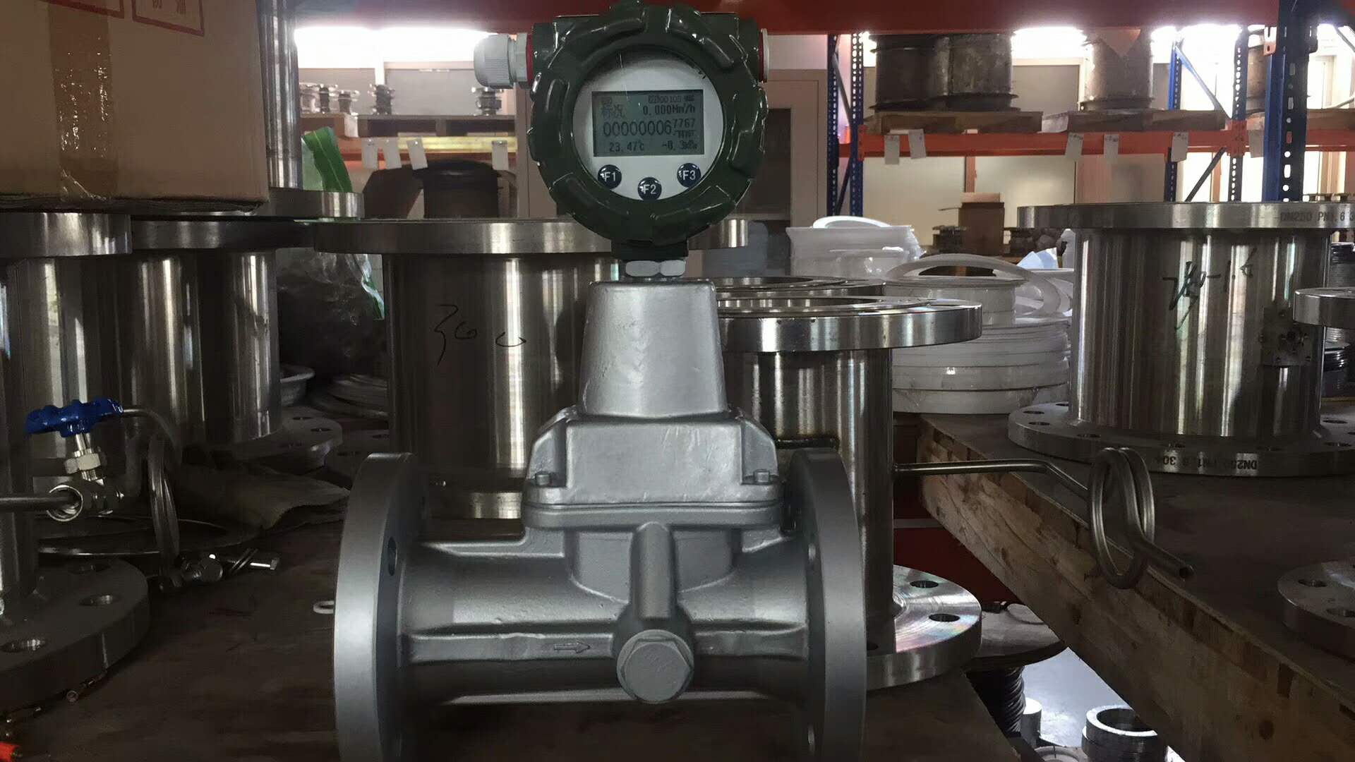 鋁合金殼體旋進旋渦流量計（電池供電），介質(zhì)：氮氣